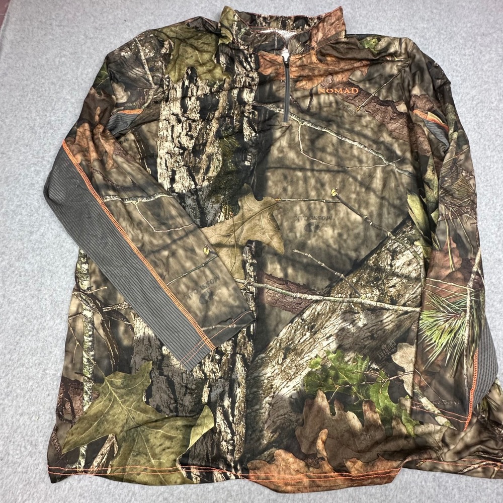Nomad Mossy Oak Break-Up Country Camo 1/4 Zip Pullover XXL Performance Shirt